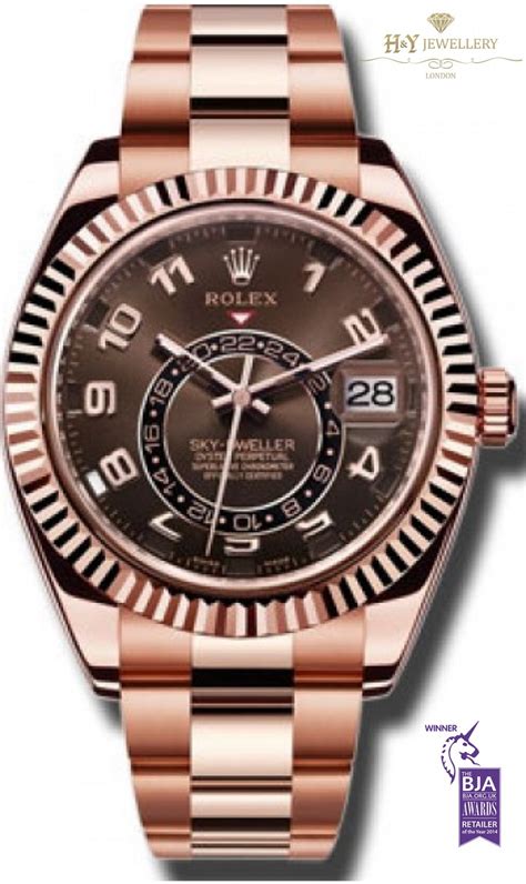 rolex sky dweller rose gold on wrist|Rolex gold sky dweller price.